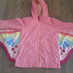 Pink Kids Jacket with Rainbow Wings